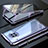 Luxury Aluminum Metal Frame Mirror Cover Case 360 Degrees M06 for Huawei Mate 30 Pro 5G Purple
