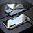 Luxury Aluminum Metal Frame Mirror Cover Case 360 Degrees M06 for Oppo K5 Black