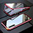Luxury Aluminum Metal Frame Mirror Cover Case 360 Degrees M06 for Realme XT Red