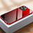 Luxury Aluminum Metal Frame Mirror Cover Case 360 Degrees M07 for Apple iPhone 13 Pro Red and Black