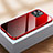 Luxury Aluminum Metal Frame Mirror Cover Case 360 Degrees M07 for Apple iPhone 14 Pro Red and Black