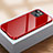 Luxury Aluminum Metal Frame Mirror Cover Case 360 Degrees M07 for Apple iPhone 14 Red