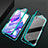 Luxury Aluminum Metal Frame Mirror Cover Case 360 Degrees M07 for Huawei Y9s