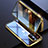 Luxury Aluminum Metal Frame Mirror Cover Case 360 Degrees M08 for Apple iPhone 14 Pro Gold
