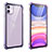 Luxury Aluminum Metal Frame Mirror Cover Case 360 Degrees M10 for Apple iPhone 11 Purple