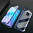 Luxury Aluminum Metal Frame Mirror Cover Case 360 Degrees M10 for Vivo Nex 3 5G Blue