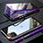 Luxury Aluminum Metal Frame Mirror Cover Case 360 Degrees M12 for Apple iPhone 11 Pro Purple