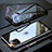 Luxury Aluminum Metal Frame Mirror Cover Case 360 Degrees M14 for Apple iPhone 11 Pro Max Black