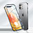 Luxury Aluminum Metal Frame Mirror Cover Case 360 Degrees N01 for Apple iPhone 12 Mini Black