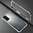 Luxury Aluminum Metal Frame Mirror Cover Case 360 Degrees N02 for Huawei P40 Silver