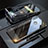 Luxury Aluminum Metal Frame Mirror Cover Case 360 Degrees P01 for Huawei Honor V10 Lite Black