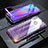 Luxury Aluminum Metal Frame Mirror Cover Case 360 Degrees P01 for Huawei Honor V10 Lite Purple