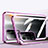 Luxury Aluminum Metal Frame Mirror Cover Case 360 Degrees P01 for OnePlus Nord N200 5G Purple