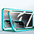 Luxury Aluminum Metal Frame Mirror Cover Case 360 Degrees P01 for Oppo Reno5 Z 5G Green