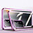 Luxury Aluminum Metal Frame Mirror Cover Case 360 Degrees P01 for Oppo Reno5 Z 5G Purple