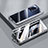 Luxury Aluminum Metal Frame Mirror Cover Case 360 Degrees P01 for Xiaomi Mi 12 Lite NE 5G Black