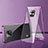 Luxury Aluminum Metal Frame Mirror Cover Case 360 Degrees P01 for Xiaomi Redmi 10X Pro 5G Purple