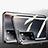 Luxury Aluminum Metal Frame Mirror Cover Case 360 Degrees P02 for Oppo A55S 5G Black