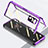 Luxury Aluminum Metal Frame Mirror Cover Case 360 Degrees P03 for Xiaomi Mix Fold 5G Purple