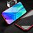 Luxury Aluminum Metal Frame Mirror Cover Case 360 Degrees T01 for Huawei Honor 20i Red