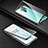 Luxury Aluminum Metal Frame Mirror Cover Case 360 Degrees T01 for OnePlus 8 Pro Black