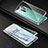 Luxury Aluminum Metal Frame Mirror Cover Case 360 Degrees T01 for OnePlus 8 Silver