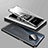 Luxury Aluminum Metal Frame Mirror Cover Case 360 Degrees T01 for Oppo Ace2 Black