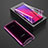 Luxury Aluminum Metal Frame Mirror Cover Case 360 Degrees T01 for Oppo Find X Purple