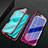 Luxury Aluminum Metal Frame Mirror Cover Case 360 Degrees T01 for Oppo R15X Red