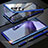 Luxury Aluminum Metal Frame Mirror Cover Case 360 Degrees T01 for Samsung Galaxy Note 20 Ultra 5G Blue