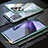 Luxury Aluminum Metal Frame Mirror Cover Case 360 Degrees T01 for Samsung Galaxy Note 20 Ultra 5G Green