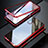 Luxury Aluminum Metal Frame Mirror Cover Case 360 Degrees T01 for Samsung Galaxy S20 5G Red