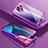 Luxury Aluminum Metal Frame Mirror Cover Case 360 Degrees T01 for Xiaomi Redmi K30 Pro 5G Purple