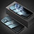 Luxury Aluminum Metal Frame Mirror Cover Case 360 Degrees T02 for Apple iPhone 12 Mini Black