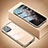 Luxury Aluminum Metal Frame Mirror Cover Case 360 Degrees T02 for Apple iPhone 12 Pro Max Gold