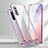 Luxury Aluminum Metal Frame Mirror Cover Case 360 Degrees T02 for Huawei Nova 7 SE 5G Purple