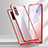 Luxury Aluminum Metal Frame Mirror Cover Case 360 Degrees T02 for Huawei Nova 7 SE 5G Red