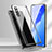 Luxury Aluminum Metal Frame Mirror Cover Case 360 Degrees T02 for Huawei P40 Lite 5G Black