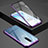 Luxury Aluminum Metal Frame Mirror Cover Case 360 Degrees T02 for OnePlus 8 Purple