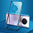 Luxury Aluminum Metal Frame Mirror Cover Case 360 Degrees T02 for Oppo Ace2 Blue