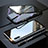 Luxury Aluminum Metal Frame Mirror Cover Case 360 Degrees T02 for Samsung Galaxy A70S Black