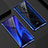 Luxury Aluminum Metal Frame Mirror Cover Case 360 Degrees T02 for Xiaomi Redmi K20 Blue