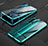 Luxury Aluminum Metal Frame Mirror Cover Case 360 Degrees T03 for Huawei Honor 20 Pro Green