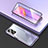 Luxury Aluminum Metal Frame Mirror Cover Case 360 Degrees T03 for Huawei Honor X10 5G Purple