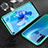 Luxury Aluminum Metal Frame Mirror Cover Case 360 Degrees T03 for Huawei Nova 5i Cyan