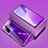 Luxury Aluminum Metal Frame Mirror Cover Case 360 Degrees T03 for Huawei Nova 7 SE 5G Purple