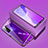 Luxury Aluminum Metal Frame Mirror Cover Case 360 Degrees T03 for Huawei P40 Lite 5G Purple