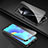 Luxury Aluminum Metal Frame Mirror Cover Case 360 Degrees T03 for Oppo K7 5G Black