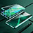 Luxury Aluminum Metal Frame Mirror Cover Case 360 Degrees T04 for Huawei Nova 5 Green