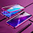 Luxury Aluminum Metal Frame Mirror Cover Case 360 Degrees T04 for Huawei Nova 5 Pro Purple